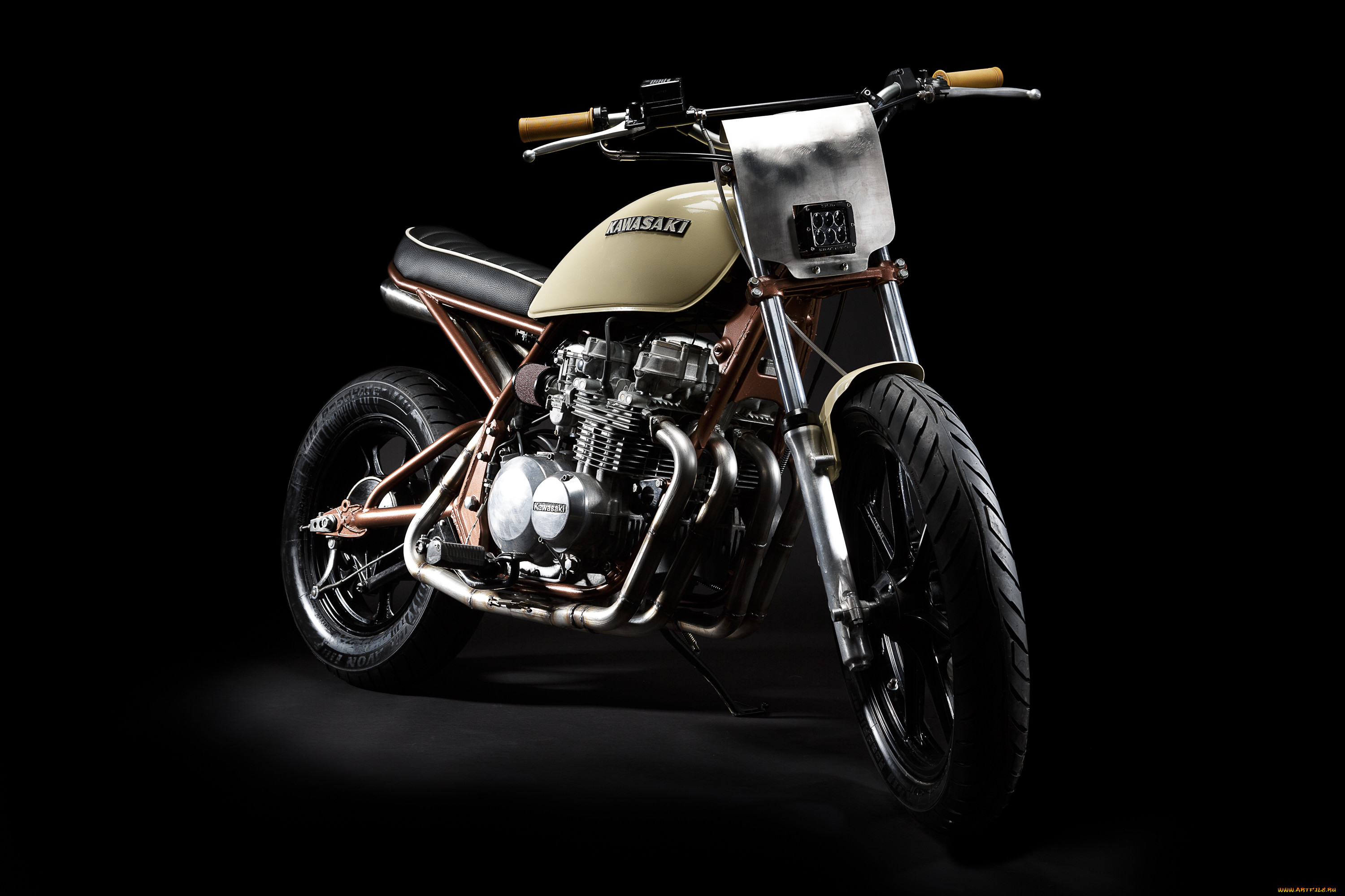 , kawasaki, moto, bobber